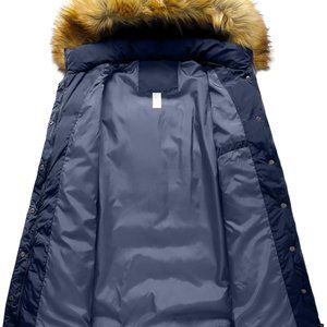 Women's Winter Down Thicken Jacket Puffer Parka Coat with Removable Fur Hood‎